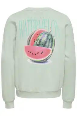 Wehkamp KIDS ONLY GIRL sweater met backprint mintgroen aanbieding