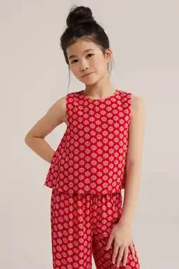 Wehkamp WE Fashion straight jumpsuit rood aanbieding