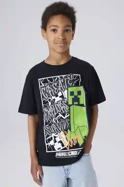 Wehkamp NAME IT KIDS Minecraft T-shirt zwart aanbieding