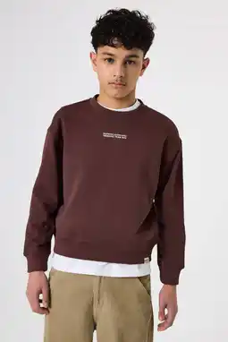 Wehkamp Garcia sweater met backprint bruin aanbieding