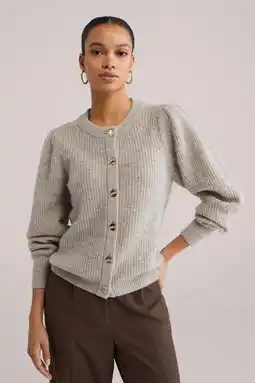 Wehkamp WE Fashion gebreid vest beige melange aanbieding