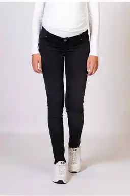 Wehkamp LOVE2WAIT low waist zwangerschaps skinny jeans charcoal aanbieding