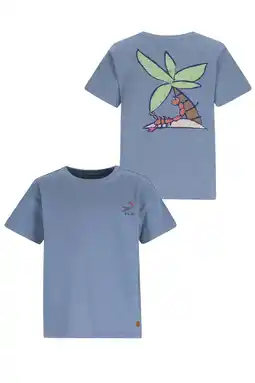Wehkamp Like Flo Boys T-shirt met backprint lichtblauw aanbieding