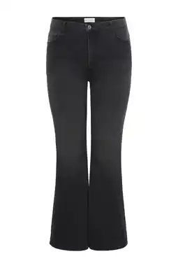 Wehkamp ONLY CARMAKOMA flared jeans zwart aanbieding