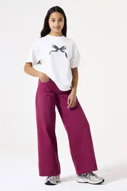 Wehkamp Garcia loose fit jeans fuchsiaroze aanbieding
