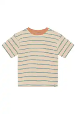 Wehkamp Daily7 gestreepte T-shirt beige met textuur aanbieding