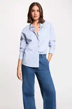 Wehkamp Morgan gestreepte blouse blauw aanbieding