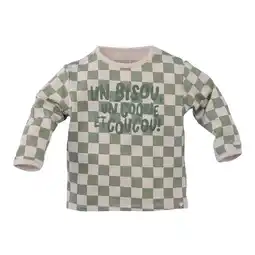 Wehkamp Z8 newborn longsleeve Luke met ruitprint groen/beige aanbieding