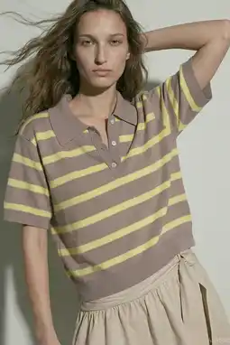 Wehkamp HYPEDROP gestreepte top gebreid taupe aanbieding