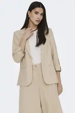 Wehkamp ONLY gestreepte regular blazer zand aanbieding