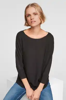 Wehkamp QS loose fit trui zwart aanbieding