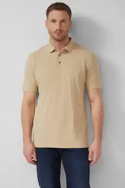Wehkamp s.Oliver BLACK LABEL regular polo lichtbruin aanbieding