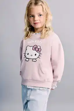 Wehkamp Mango Kids Hello Kitty sweater lichtroze aanbieding