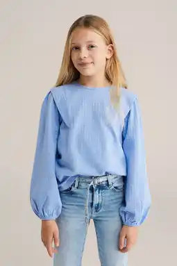 Wehkamp WE Fashion blousetop lichtblauw aanbieding
