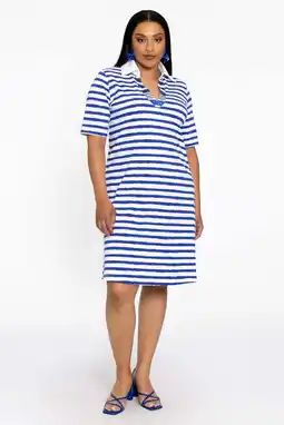 Wehkamp YOEK A-lijn jurk blauw aanbieding