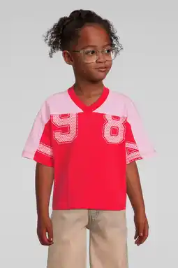 Wehkamp Coolcat cropped T-shirt met 1984 printopdruk Lori rood/roze aanbieding