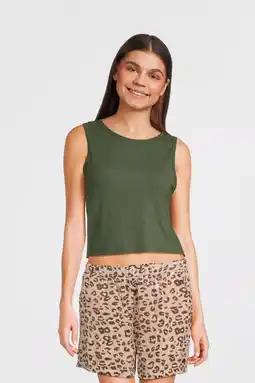 Wehkamp Like Flo Young mouwloze top groen aanbieding