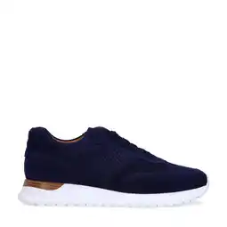 Wehkamp Manfield suède sneakers donkerblauw aanbieding