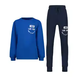 Wehkamp Vingino pyjama met tekst hardblauw/donkerblauw aanbieding