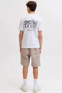 Wehkamp JACK & JONES JUNIOR T-shirt met backprint wit aanbieding