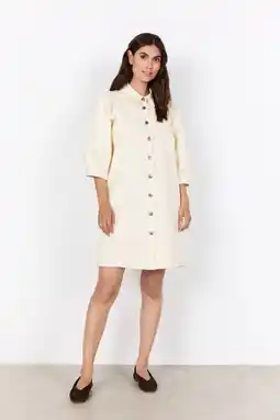 Wehkamp Soyaconcept denim blousejurk ecru aanbieding