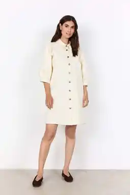 Wehkamp Soyaconcept denim blousejurk ecru aanbieding