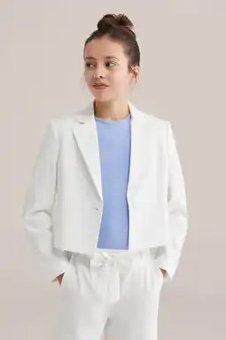 Wehkamp WE Fashion cropped blazer wit aanbieding