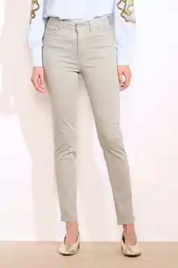 Wehkamp LOLALIZA slim highwaist broek lichtkaki aanbieding