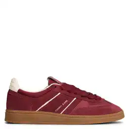 Wehkamp Tommy Jeans suède sneakers bordeaux aanbieding
