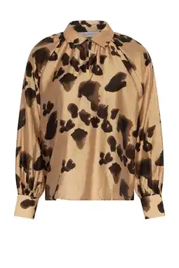Wehkamp MSCH Copenhagen blousetop camel/bruin aanbieding