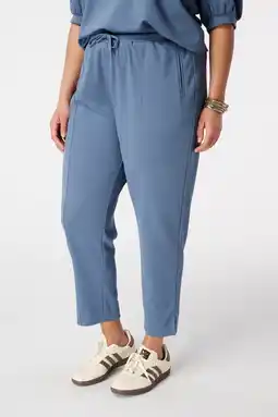 Wehkamp MS Mode slim regularwaist broek grijsblauw aanbieding