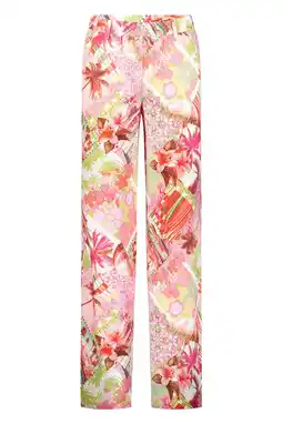 Wehkamp gardeur denim casual broek met all over print roze aanbieding