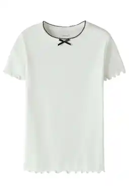 Wehkamp NAME IT KIDS T-shirt met textuur wit aanbieding