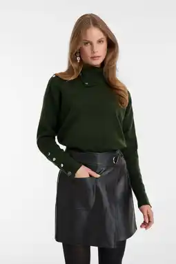 Wehkamp Anytime imitatieleren skort zwart aanbieding