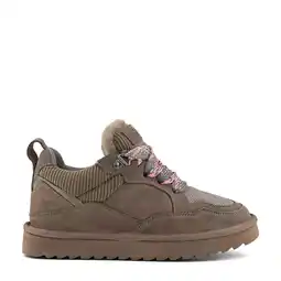Wehkamp Colors of California gevoerde suède veterboots taupe aanbieding
