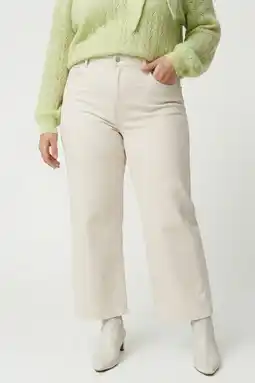 Wehkamp VERO MODA CURVE Vmctessa Hr Wide Jeans Ecru Ga Cur highwaist ecru aanbieding
