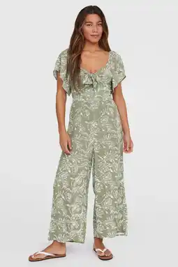 Wehkamp O'Neill jumpsuit lichtgroen/ecru aanbieding