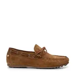 Wehkamp Floris van Bommel De Drijver 01.15 suède mocassins cognac aanbieding