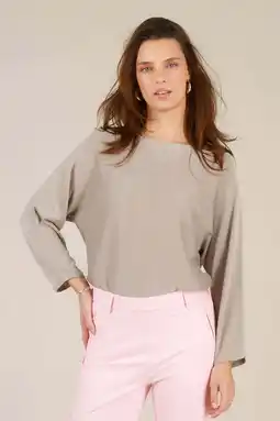Wehkamp Yest top taupe met glitter aanbieding