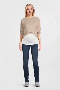 Wehkamp LOVE2WAIT low waist zwangerschaps skinny jeans stone wash aanbieding
