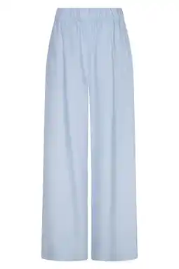 Wehkamp AMAYA Amsterdam wide leg regularwaist broek lichtblauw aanbieding