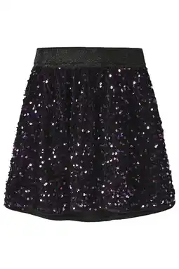Wehkamp NAME IT KIDS korte rok met pailletten paars aanbieding