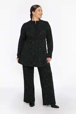 Wehkamp YOEK regular highwaist broek donkergroen aanbieding
