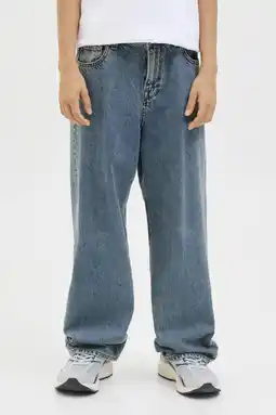 Wehkamp JACK & JONES JUNIOR highwaist loose fit jeans medium blue denim aanbieding