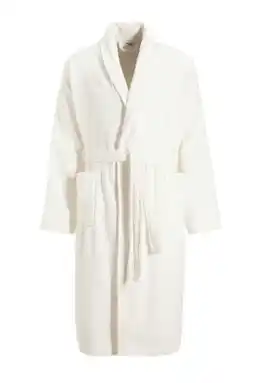 Wehkamp NOUS Living heren badstof badjas offwhite aanbieding