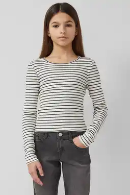 Wehkamp s.Oliver gestreepte longsleeve donkerblauw aanbieding
