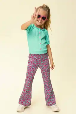 Wehkamp LOOXS little regularwaist flared broek paars aanbieding