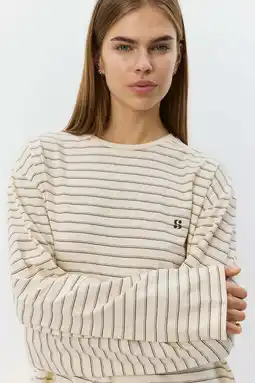 Wehkamp Sofie Schnoor gestreepte top crème aanbieding