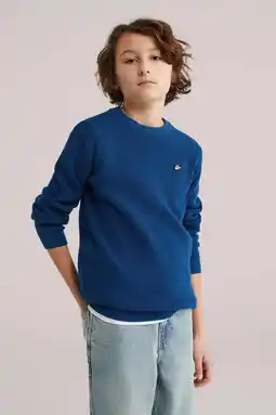 Wehkamp WE Fashion trui fijn gebreid marineblauw aanbieding