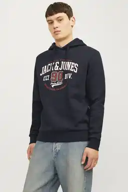 Wehkamp JACK & JONES ESSENTIALS hoodie donkerblauw aanbieding